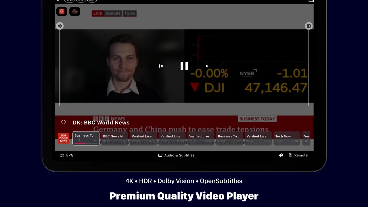 IPTV One — M3U and Xtream Codes playlist import on Windows